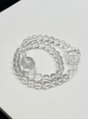 天然白水晶手链女款单圈手串饰品礼物送女友闺蜜