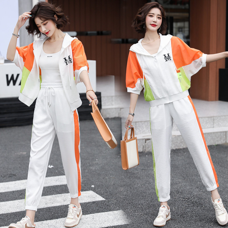 运动休闲套装夏季2022新款洋气宽松 依蓝姗时尚套装