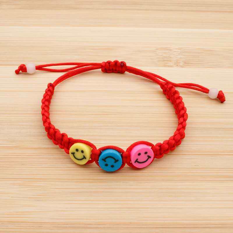 端午节儿童红绳纯手工编织水果手链 三千海珍珠手链