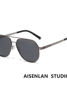 2026欧美新款轻薄偏光太阳镜男士双梁开车驾驶遮阳镜潮流时尚墨镜