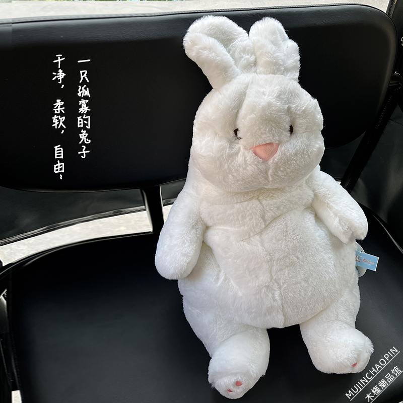 2023可爱大白兔兔子毛绒玩具抱着睡觉公仔慵懒玩偶布娃娃女生礼物-图0
