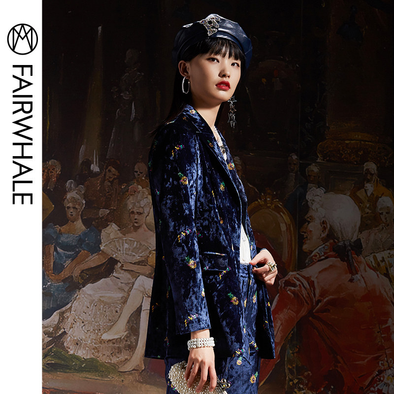 马克华菲女装2020春新款帅气ol通勤 易崴迅服饰短外套