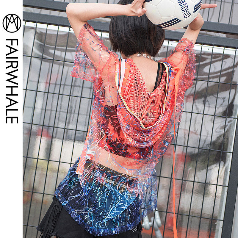 马克华菲女装2020夏炫酷街头性感 易崴迅服饰蕾丝衫/雪纺衫