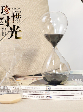 现代简约桌面玻璃沙漏计时器