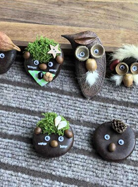 ~卡通创意平安豆手工制作diy果实干花森系植物干果可爱萌宠礼品