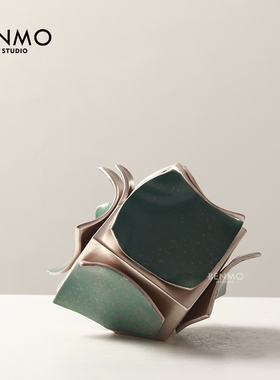 摆件售楼处花器本墨陶瓷