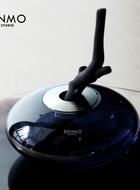 香薰样板间摆件本墨玻璃简约