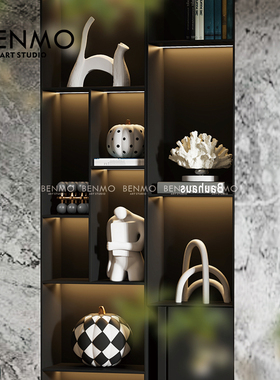 本墨 简约现做软装居家样板间饰品摆件 玄关酒柜客厅边柜电装饰品