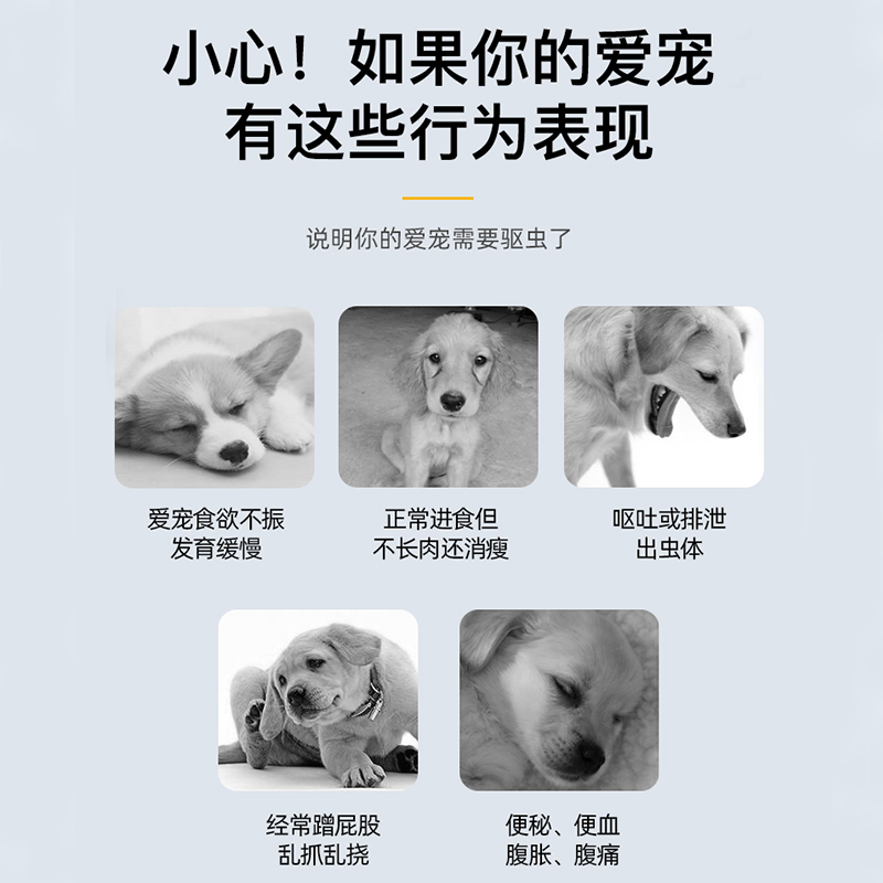 雷米高狗狗体内驱虫药幼犬宠物打虫药猫咪驱虫一粒清阿苯达唑片