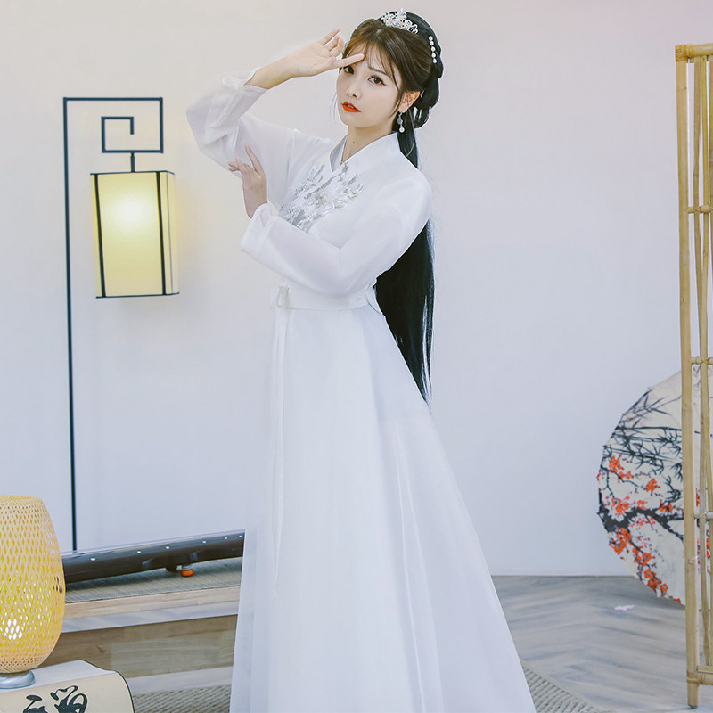 中国风古装飘逸超仙夏季仙气汉服 nrh民族服装/舞台装