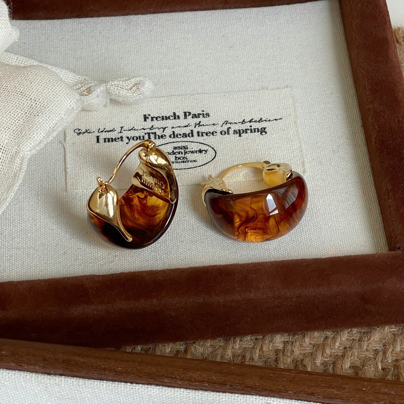 「琥珀余晖」美拉德耳饰蚊香盘耳夹女无耳洞耳扣轻奢复古耳环气质,淘宝优惠券,粉丝福利购,淘宝优惠卷