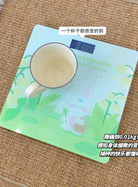 减肥专用~可爱体重秤家用精准