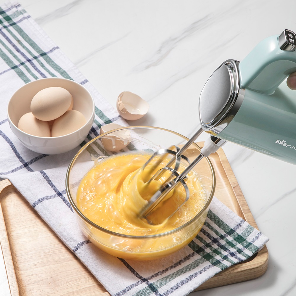 小熊电动打蛋器家用烘焙小型台式打蛋机全自动奶油打发器和面搅拌-图0