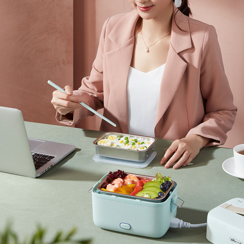 小熊电热饭盒保温可插电加热自热蒸煮热饭神器带饭锅桶上班族便携 - 图2