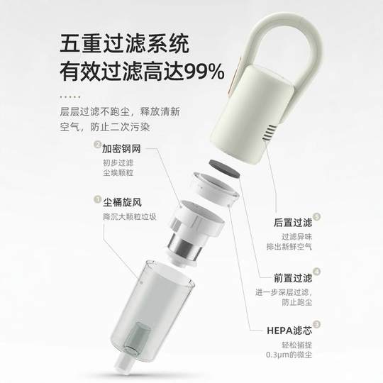 小熊无线吸尘器家用大吸力强力小型手持轻量除螨仪吸尘机多用猫毛