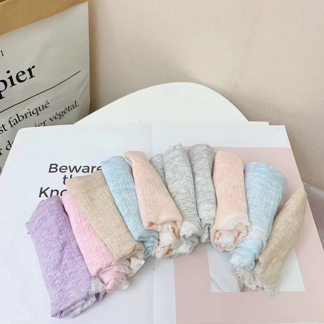 【10条装】彩棉内裤全棉舒适包臀修身三角裤低腰透气少女款,淘宝优惠券,粉丝福利购,淘宝优惠卷