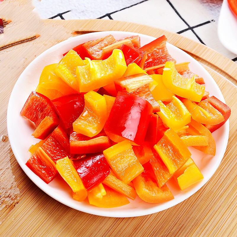 甜椒新鲜蔬菜水果椒250g迷你小辣椒红黄彩椒小彩椒健身沙拉食材 - 图2