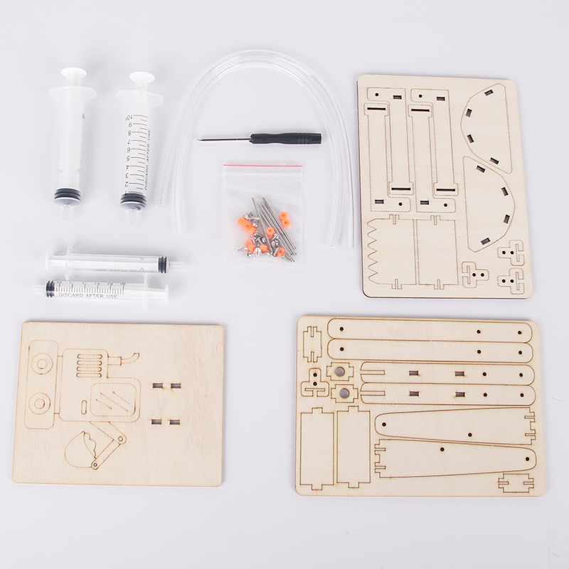 自制气液压活塞挖掘机科技小制作小发明DIY科学实验模型手工材料-图1