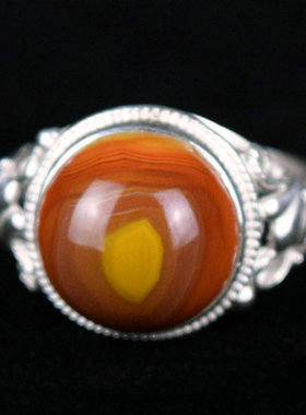 天然战国红玛瑙男女款活口戒指