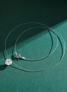 法国chrry koops925银透明个性ins风气质镶钻项链简约日系甜美