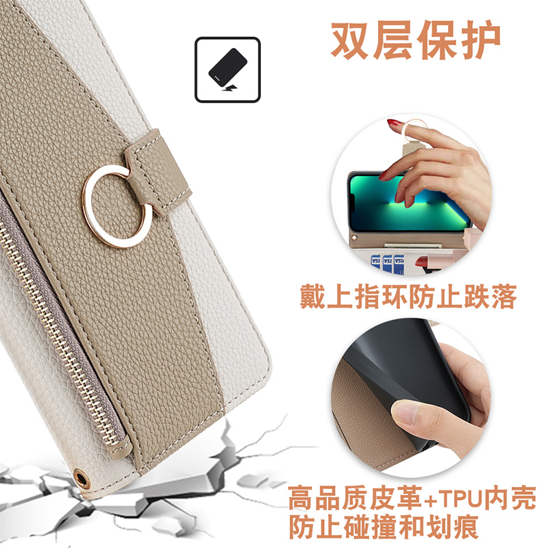 适用荣耀X9A翻盖式手机壳X8A保护套X9B双面防摔X8B耐脏X7A真皮X8B新品X6A男女款X5+拉链卡包畅玩40C插卡挂绳