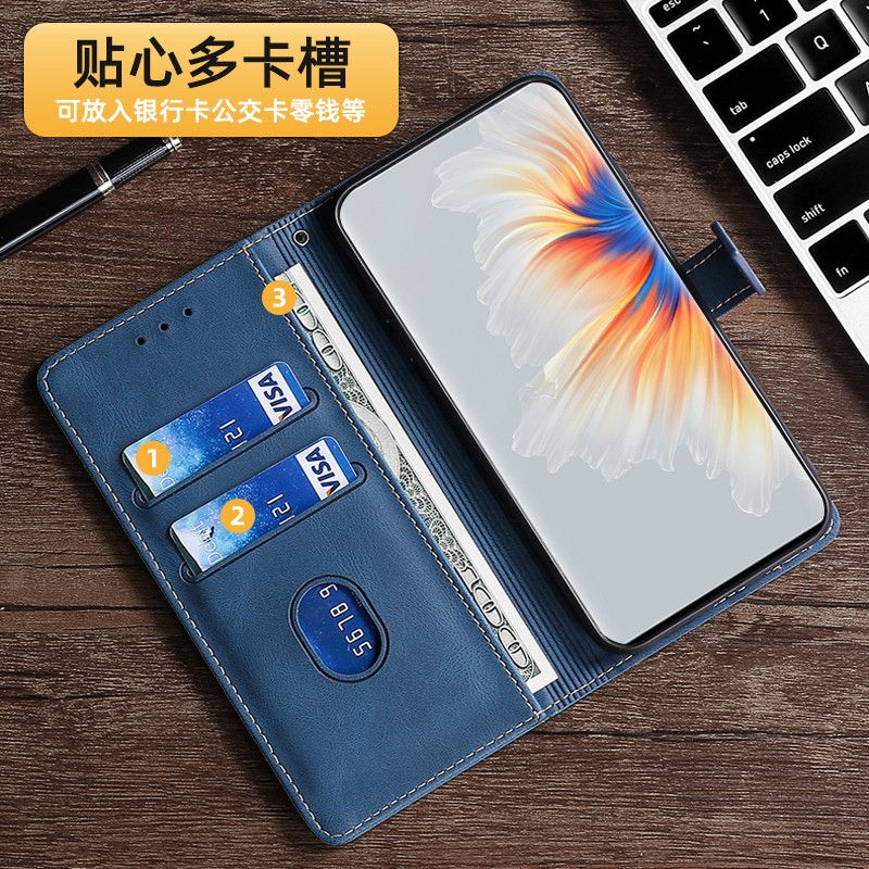 适用小米pocox3手机壳poco x3pro真皮m3保护套x3nfc全包翻盖皮套m4pro防摔双面外壳F3gt个性创意磁吸商务男女 - 图3