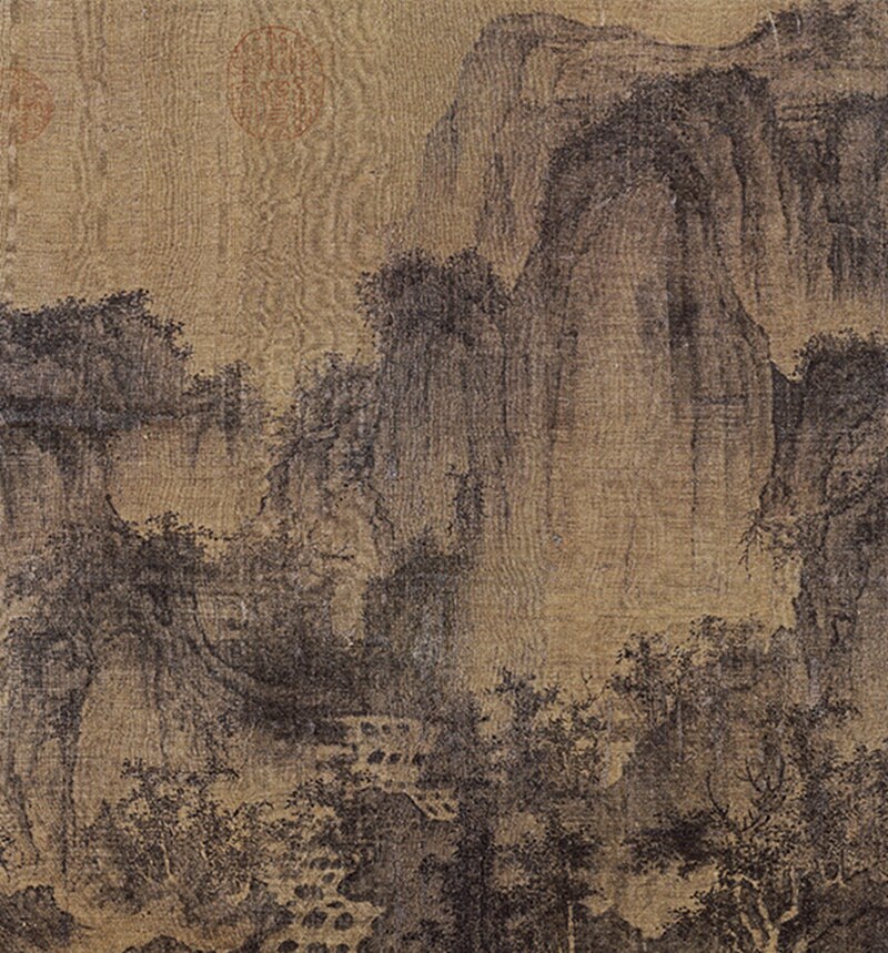 历代名画临摹大图范本二三 茂林远岫图 李成 宋代中国水墨绢本山水画 国画初学者临摹画册绘画书籍 江西美术出版社_虎窝淘