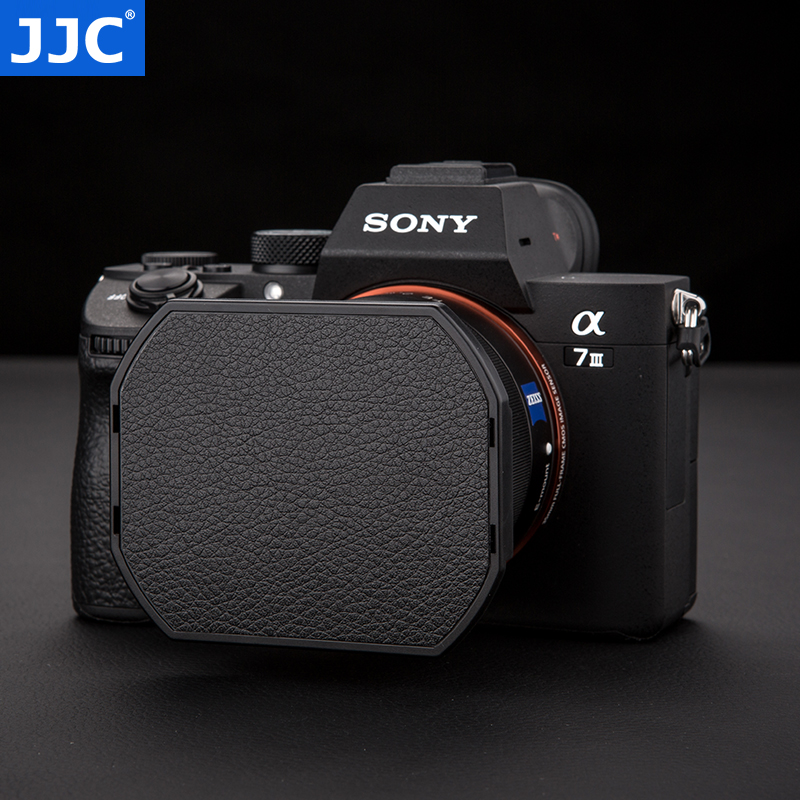 JJC适用索尼RX1R II/E 50mm 1.8/35mm F1.8/24mm F1.8/16mm F2.8/FE 35mm f2.8/55mm 1.8镜头遮光罩黑卡方形-图1