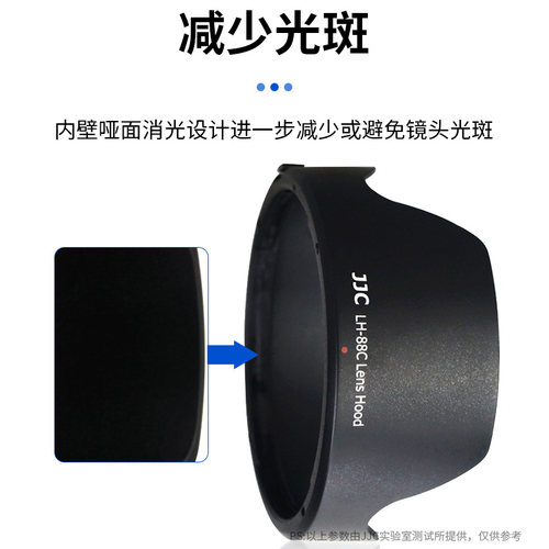 JJC 适用佳能EF 24-70mm f/2.8L II 遮光罩 24-70 II 二代镜头 佳能1DX2 5DS相机配件 替代EW-88C 82mm - 图2