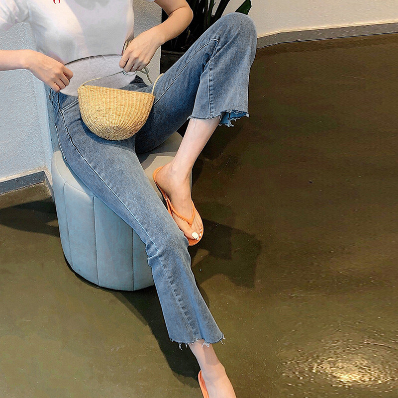 外穿潮妈春秋款直筒喇叭裤孕妇裤子 熠饰母婴孕妇直筒裤