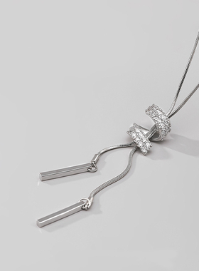 银色螺旋项链女款配饰