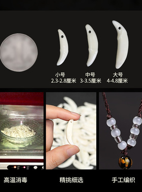 速发牙意阁狗牙吊坠挂件男士真黑狗牙禅随项链宝宝齿身携带用品