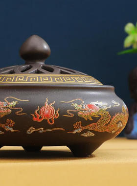 珐琅彩家用熏香炉陶瓷家用香炉