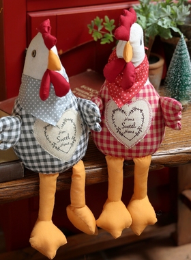 手工布艺小鸡可爱田园家居摆件
