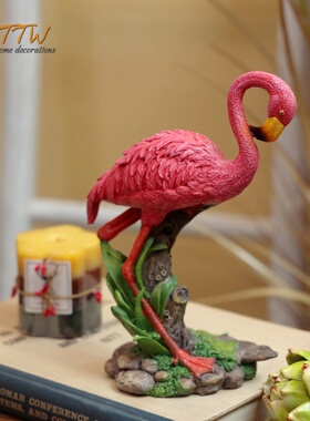 时尚高级火烈鸟装饰桌面室内摆件