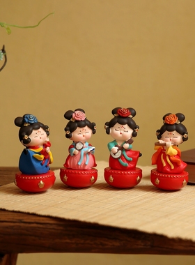 大唐不夜城不倒翁小姐姐摆件