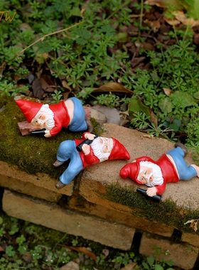 圣诞老人花盆边饰花园阳台装饰品