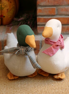 可爱布艺偶围巾鸭子安抚玩偶装饰