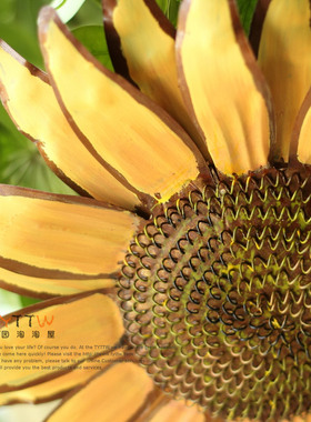 复古怀旧粗矿welcome太阳花铁艺