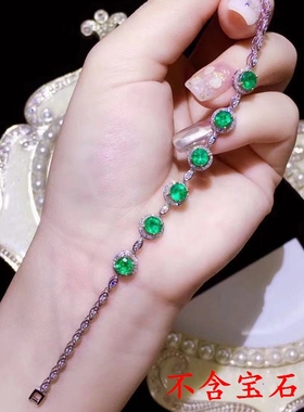 s925纯银镀金色手链空托圆3*3mm豪华精致原创设计百搭时尚diy配件