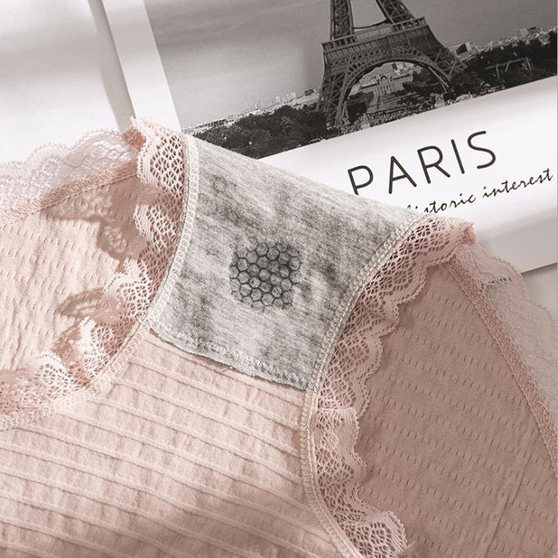 4条内裤女纯棉裆石墨烯抗菌全棉裆少女生蕾丝中腰冰丝透气短裤,淘宝优惠券,粉丝福利购,淘宝优惠卷