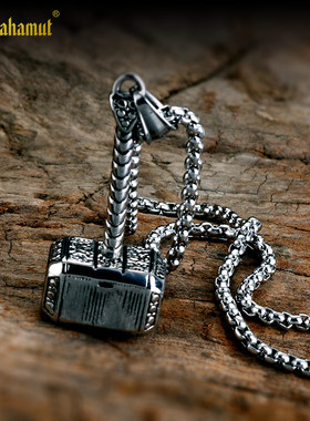 复联盟周边 雷神索尔 托尔雷神之锤吊坠 雷神周边项链吊坠男