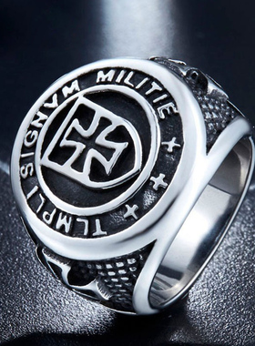 钛钢复古饰品中世纪男士戒指
