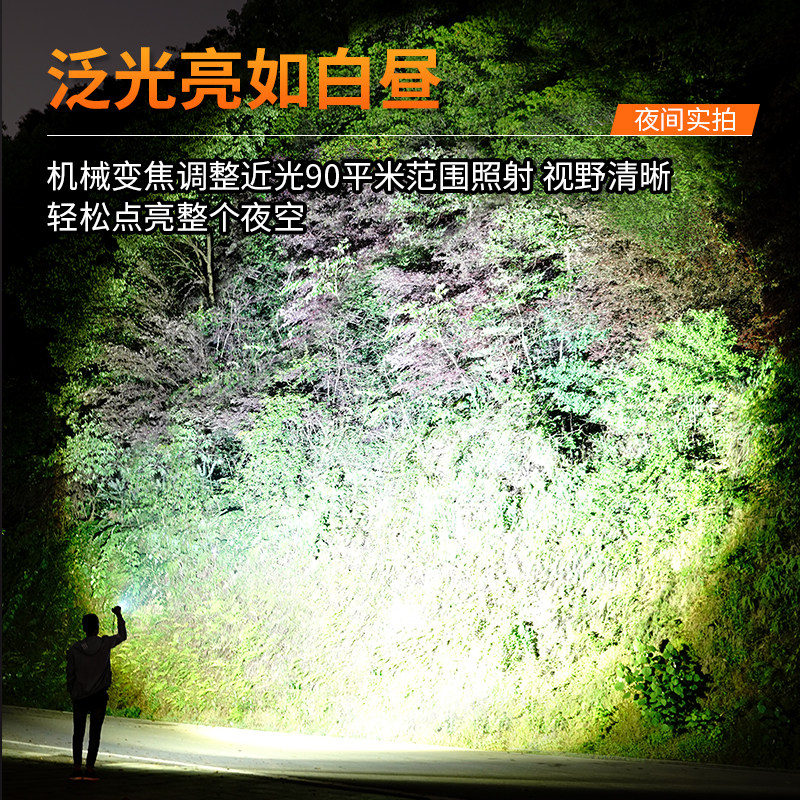 超亮强光户外二合一可充电充电宝 kfan手电筒