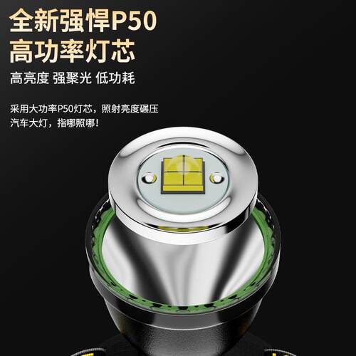 头灯2026新款分体式矿灯超亮强光头戴式探照灯超长续航照明工作灯 - 图1