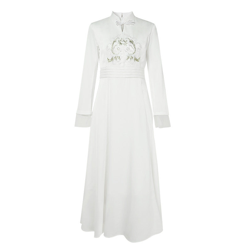女巫和骑士国风精致刺绣改良连衣裙 女巫和骑士连衣裙