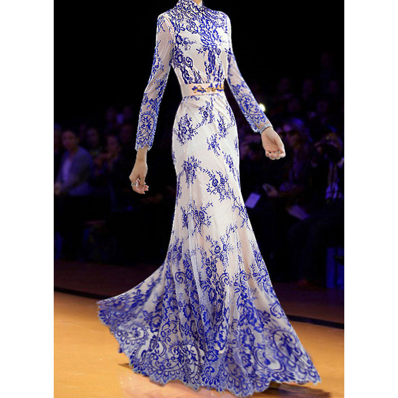 现货国风旗袍领女神范气质春连衣裙 女巫和骑士连衣裙