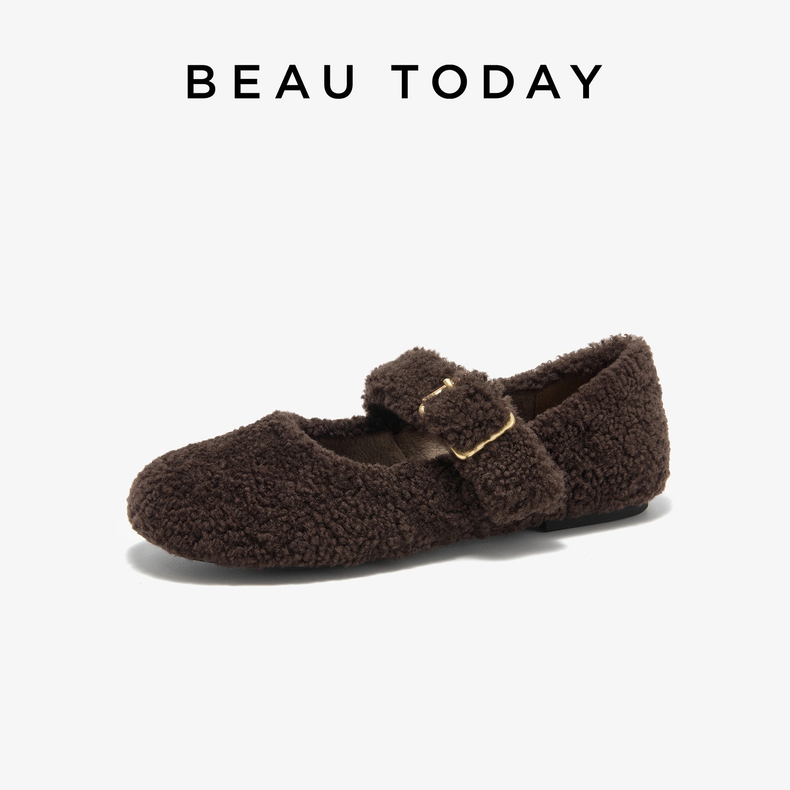 BeauToday毛毛玛丽珍鞋女2026新款春毛毛鞋女外穿加绒平底单鞋子,淘宝优惠券,粉丝福利购,淘宝优惠卷
