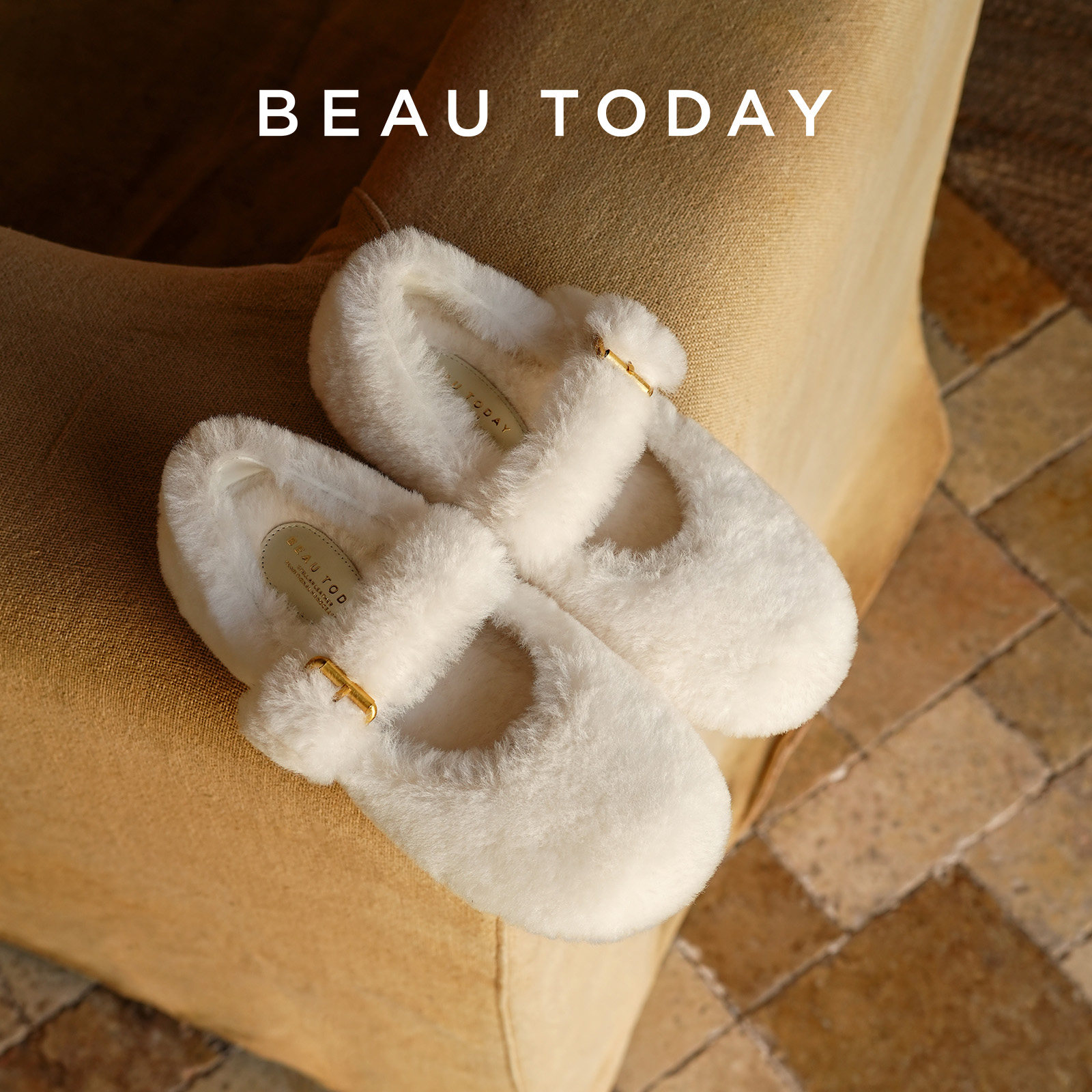 BeauToday玛丽珍毛毛鞋女款外穿羊毛2026新款平底加绒女鞋棉鞋子,淘宝优惠券,粉丝福利购,淘宝优惠卷