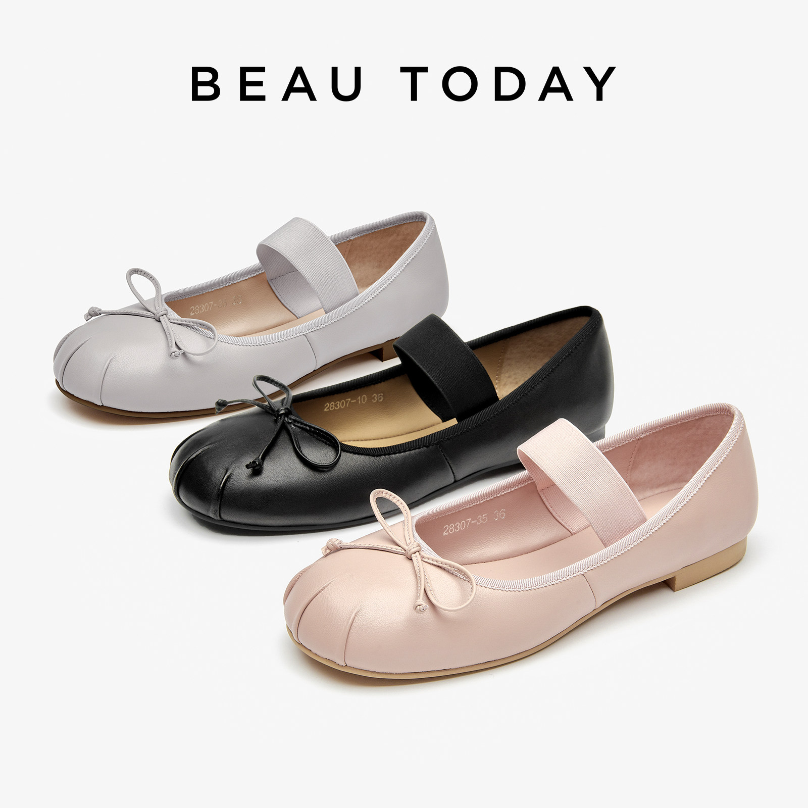 【清仓款】BeauToday玛丽珍鞋女款春季平底芭蕾鞋浅口女士单鞋子,淘宝优惠券,粉丝福利购,淘宝优惠卷